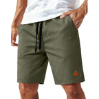 Coofandy Mens 9" Casual Shorts With Zipper Pocket Elastic Waist Drawstring Chinos Short Summer Lightweight Cotton Shorts