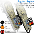 HIENA PRO Professional Hair Clippers for Men, Cordless Hair Clipper for Barber Clippers and Trimmer LED Haircut Set with Foil Shaver, Nose Trimmer, Rechargeable Clippers for Men