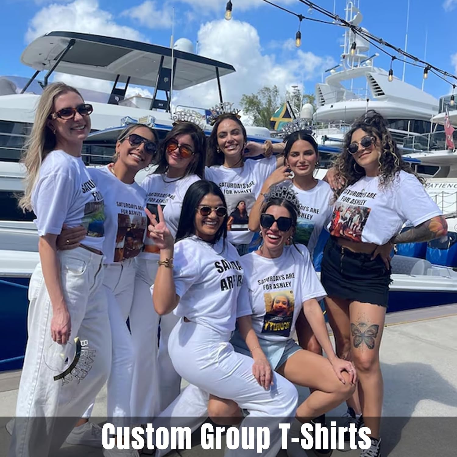 Custom Front & Back T Shirts For Men Women Personalized T-Shirt Add Your Own Design With Image Text Logo Black