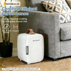 NEWBULIG Mini Fridge for Bedroom, Office & Car, Portable 4L/4.23QT Mini Refrigerator for Skincare with Handle, Ultra-Quiet Energy-Saving Compact Cooler for Drinks, Food, Skincare & Makeup, 12V AC/DC