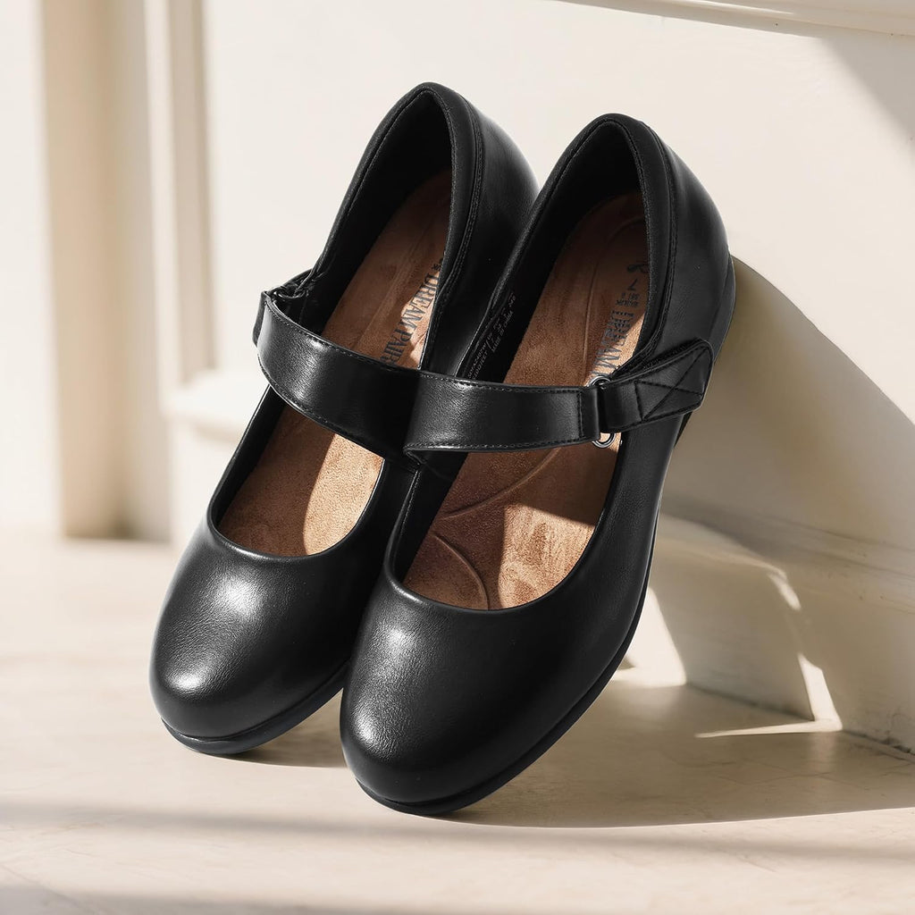 Dream Pairs Womens Ballet Mary Jane Flats, Comfortable Business Office Dress Shoes For Women Dressy And Work With Ankle Strap