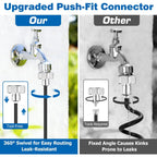 Mellbree Misters For Outside Patio 30Ft/9M, Pre-Assembled Misting Cooling System With 8 Brass Nozzles & 3/4" Adapter, Outdoor Mister For Backyard, Garden, Greenhouse, Chicken Coop, Dog House
