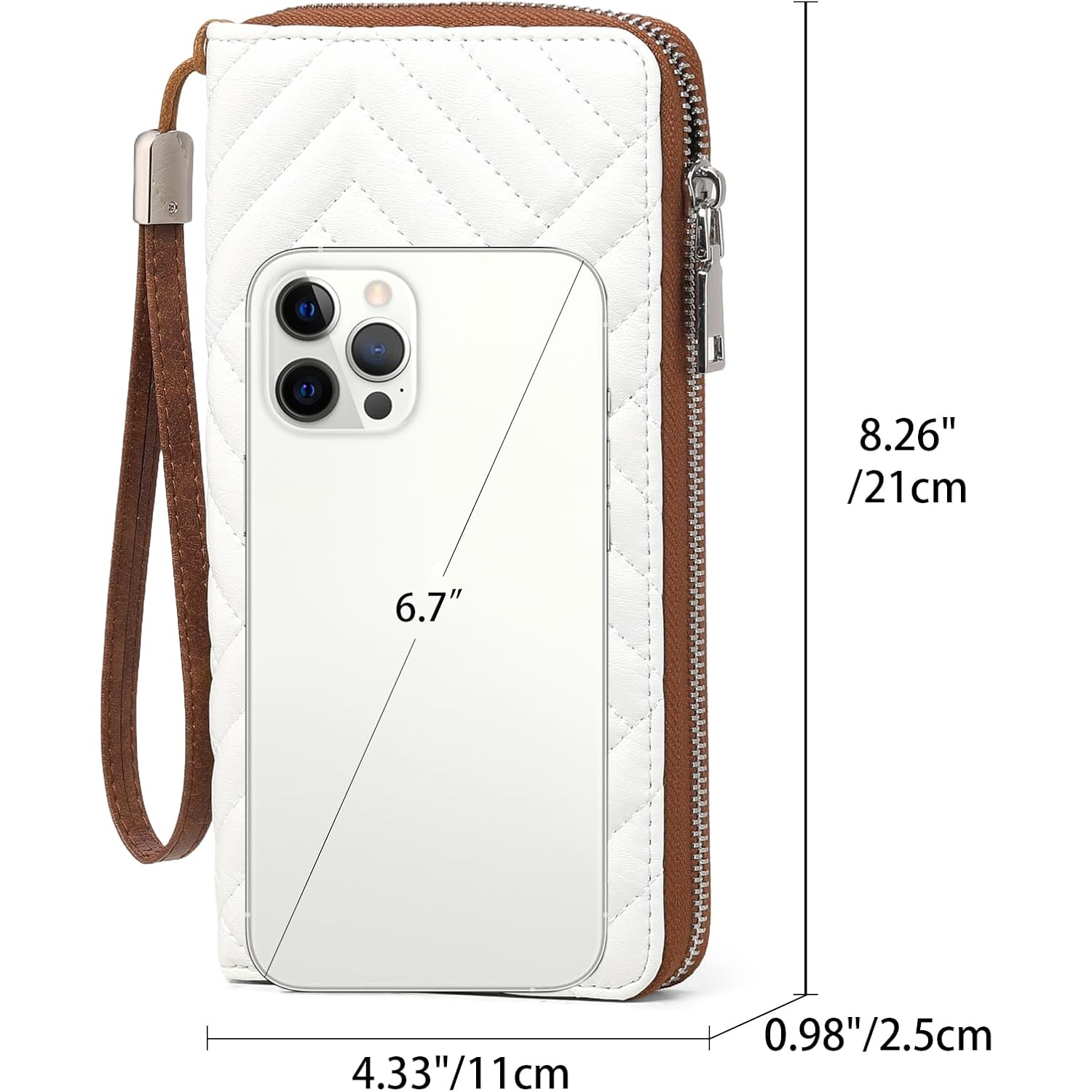 GOIACII Womens Wallet RFID Blocking Leather Large Capacity Long Purse Card Clutch Wristlet