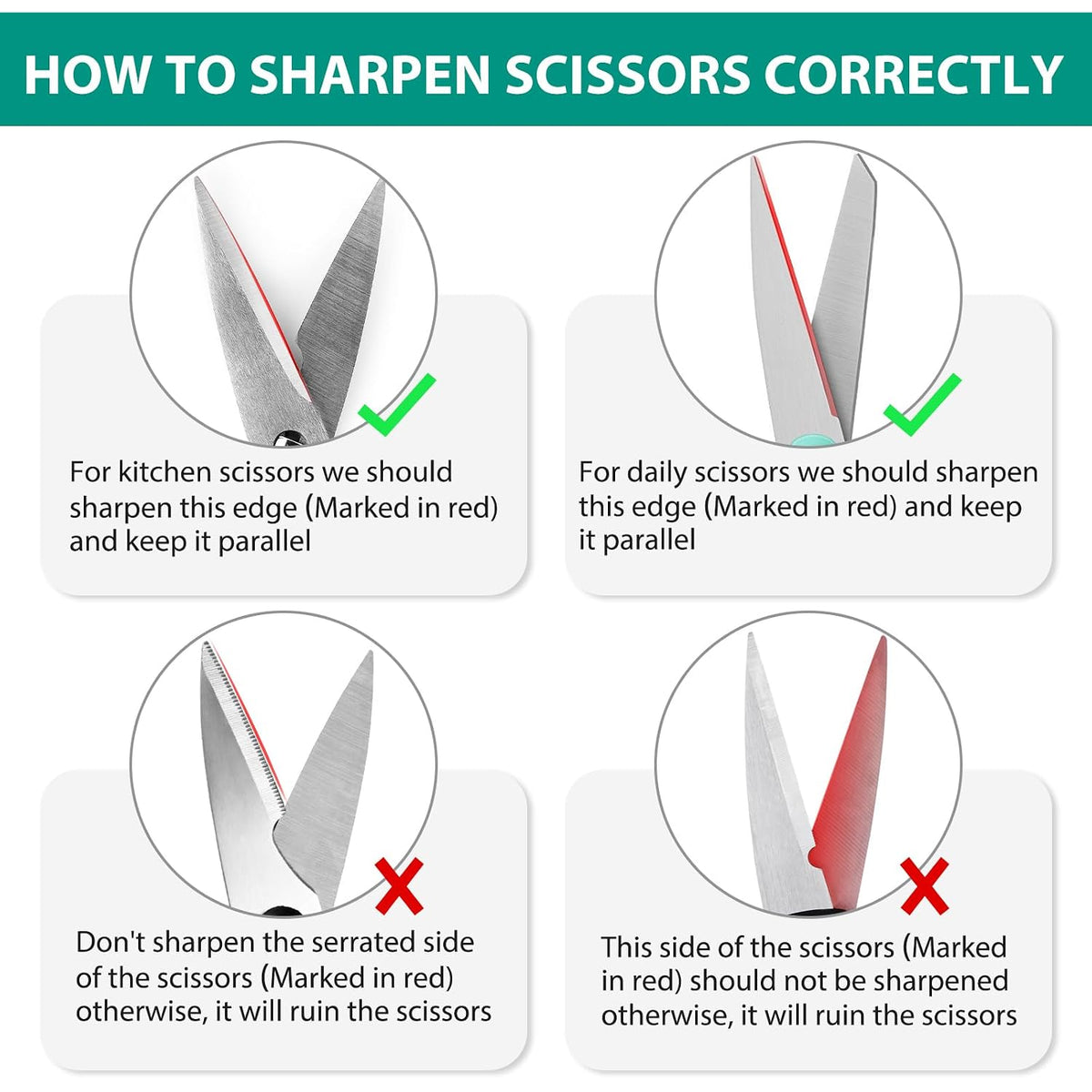 Longzon 5-In-1 Knife Sharpener 4 Stage With Cut-Resistant Glove, Quickly Sharpens & Restores Dull Blades, Easy & Safe For Home Kitchen Use, Fits Most Knives And Scissors, Black+Silver
