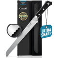 Cutluxe Bread Knife – 10" Serrated Knife For Homemade, Sourdough Bread – Forged High Carbon German Steel – Full Tang & Razor Sharp – Ergonomic Handle Design – Artisan Series