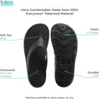 Totes Women’S Everywear Flip Flop Sandals Ultra‑Lightweight Waterproof Comfort For Beach, Pool & Everyday Wear