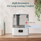 Levoit Humidifiers For Bedroom Large Room, 6L, 60H Runtime, 26Db, Smart App | Top Fill Cool Mist Humidifier For Baby & Plants, Easy To Clean, Essential Oil, Rapid Humidification & Auto Mode, Sleep Mode
