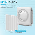 3 Pack Ap-1512Hh True Hepa Replacement Filter Compatible With Coway Airmega Ap-1512Hh Air Purifier And Airmega 200M Air Purifier, Ap-1512Hh, Ap-1512Hh-Fp, Ap-1518R, Ap-1519P, Item No #3304899