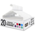 Utopia Home Plastic Hangers 20 Pack – Built-In Strap Hooks White | Space Saving | Durable & Strong | Closet Organizer | Clothes Hangers | Ideal For Shirts, Pants, Skirts & Coats