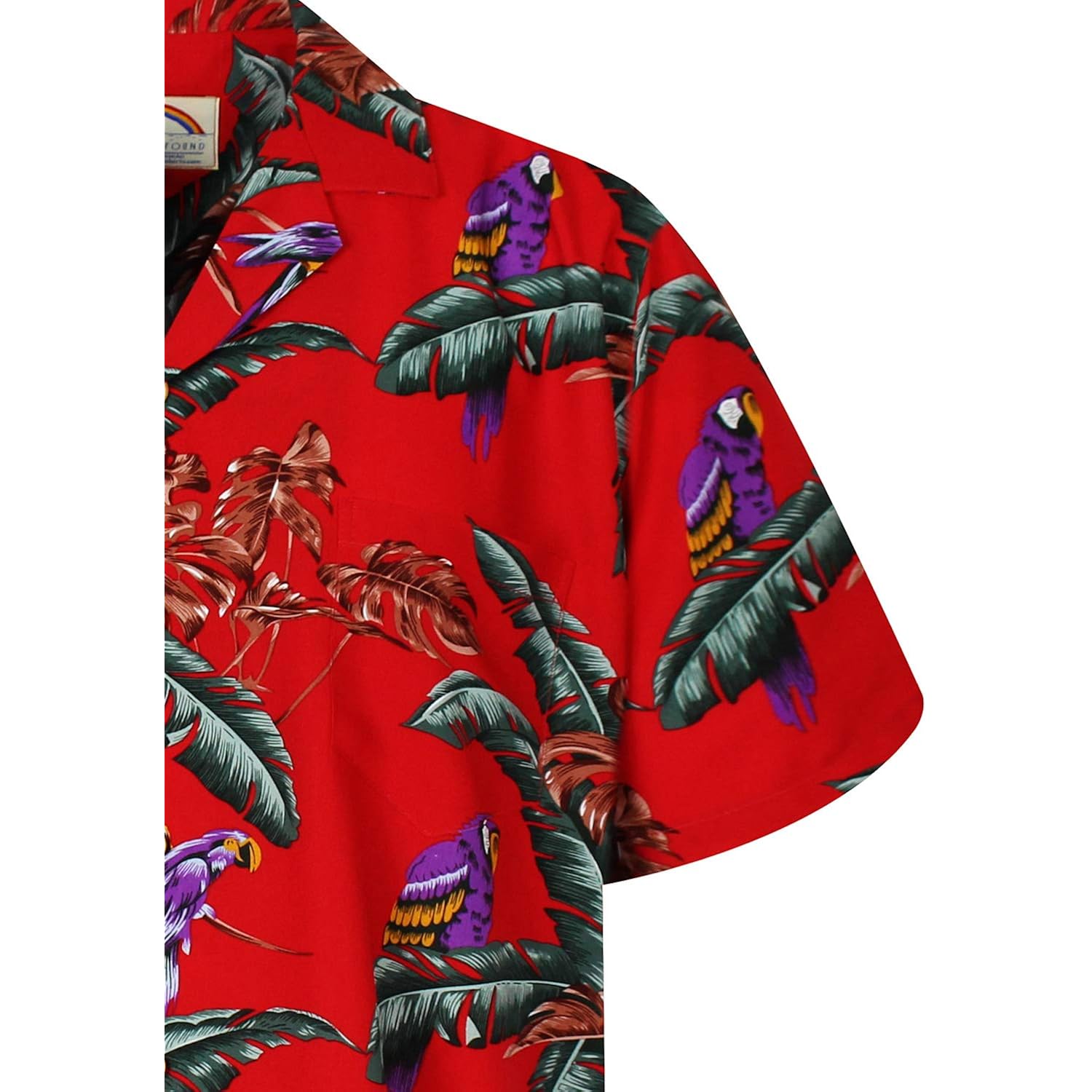 Paradise Found Mens Jungle Bird Tom Selleck Magnum Pi Rayon Shirt