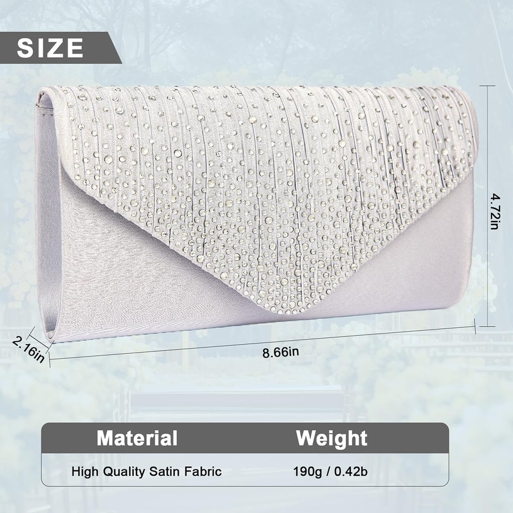 BBjinronjy Clutch Purses for Women Evening Bag Formal Rhinestone Handbags for Wedding Party Cocktail Prom Dinner