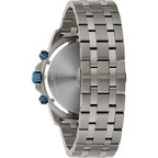 Bulova Men'S Marine Star 'Series A' Gray Ip Stainless Steel With Blue Accents Chronograph Quartz Watch, 4Mm Style: 98B411