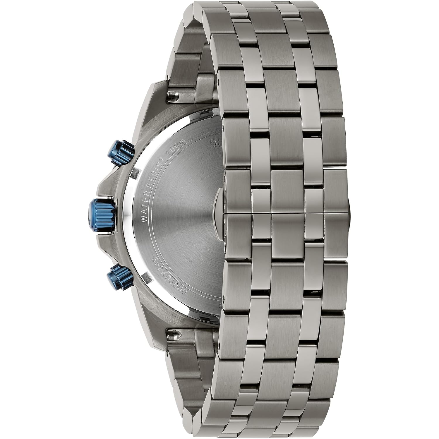 Bulova Men'S Marine Star 'Series A' Gray Ip Stainless Steel With Blue Accents Chronograph Quartz Watch, 4Mm Style: 98B411