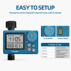 Sprinkler Timer Outdoor, Digital Programmable For Garden Hose, Irrigrtion Timer With Rain Delay And Manual Mode