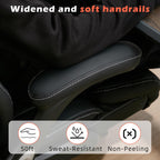 700Lbs Big And Tall Office Chair - Heavy Duty Executive Desk Chair With Inflatable Lumbar Support, Extra Wide Padded Seat, Flip-Up Arms, Metal Base & Quiet Rubber Wheels, High Back Ergonomic Chair