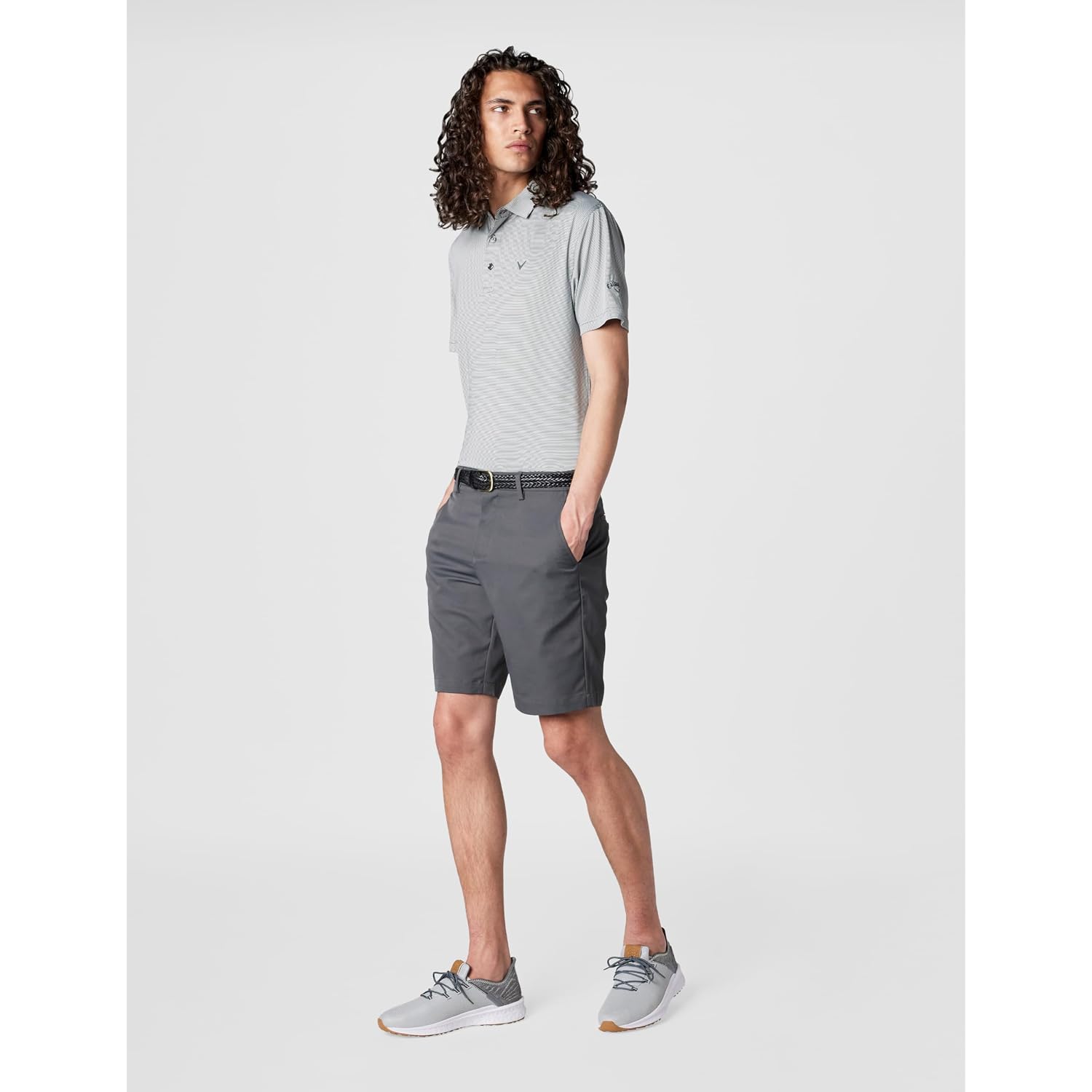 Callaway Men'S Fine Line Stripe Short Sleeve Moisture-Wicking Stretch Golf Polo Shirt (Available In Big & Tall)