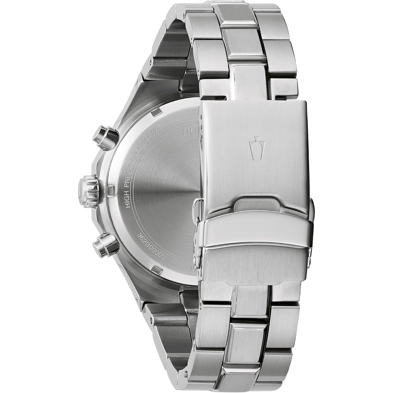 Bulova Men'S Classic 6-Hand Chronograph High Performance Quartz Silver Stainless Steel Watch, Green Dial,Geometric Bezel 24 Hour Time, 44Mm, Style:96B409