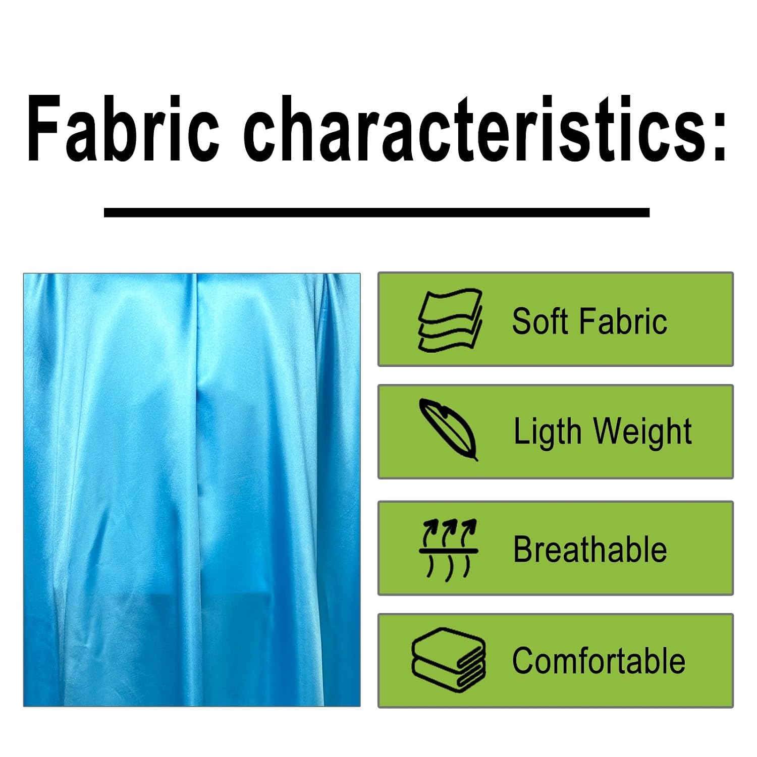 Salon Styling Capes For Clients, Hair Dye Cutting Capes With Elastic Hooks, Waterproof Light Weight Satin Sheen Styling Cape Barber Gown For Stylist, 63”*56”(Blue)