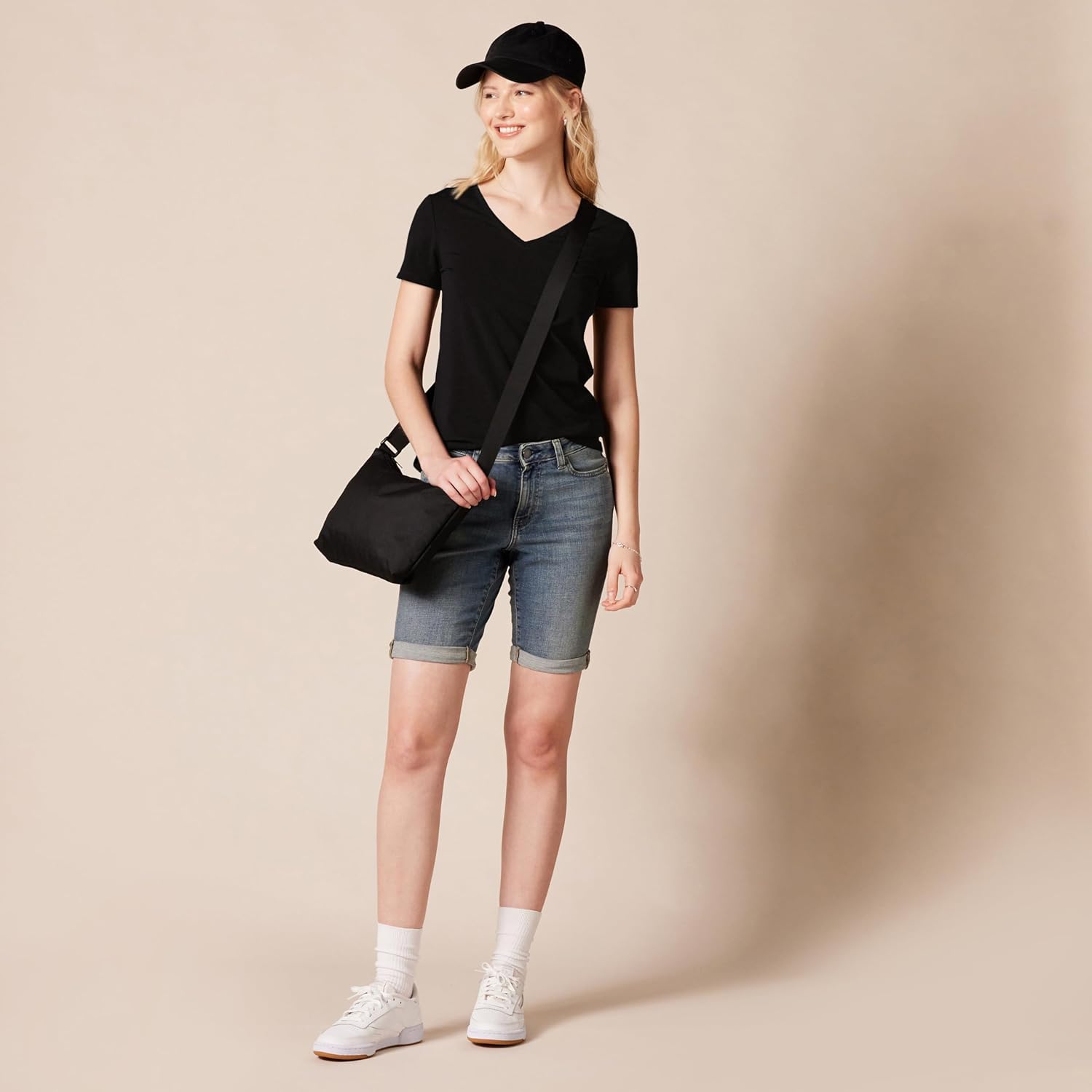 Women's Regular-Fit Short-Sleeve T-Shirt (Crewneck and V-Neck Options), Multipacks
