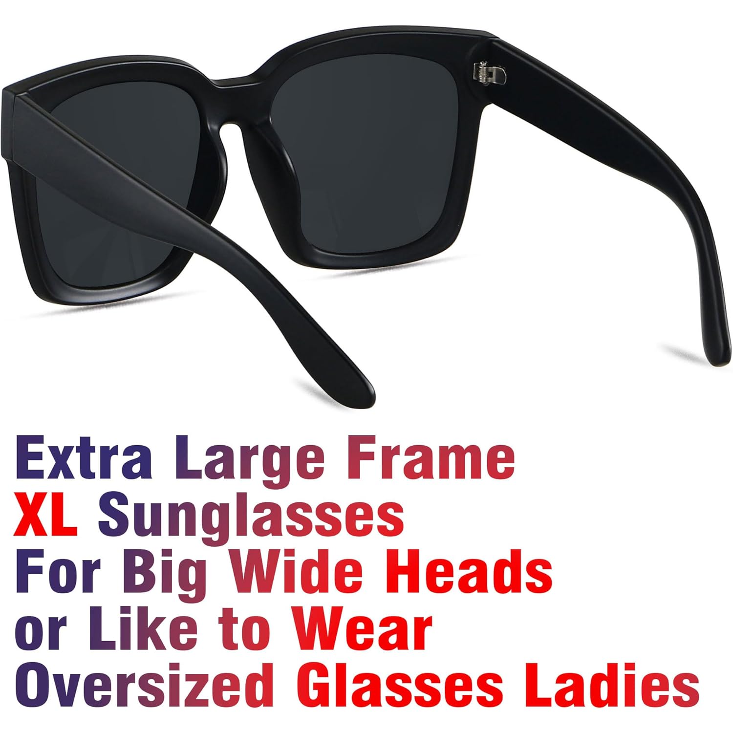 ANDWOOD Oversized Sunglasses for Women Big Large Square Wide Frame Shades Retro Trendy Fashion UV Protection