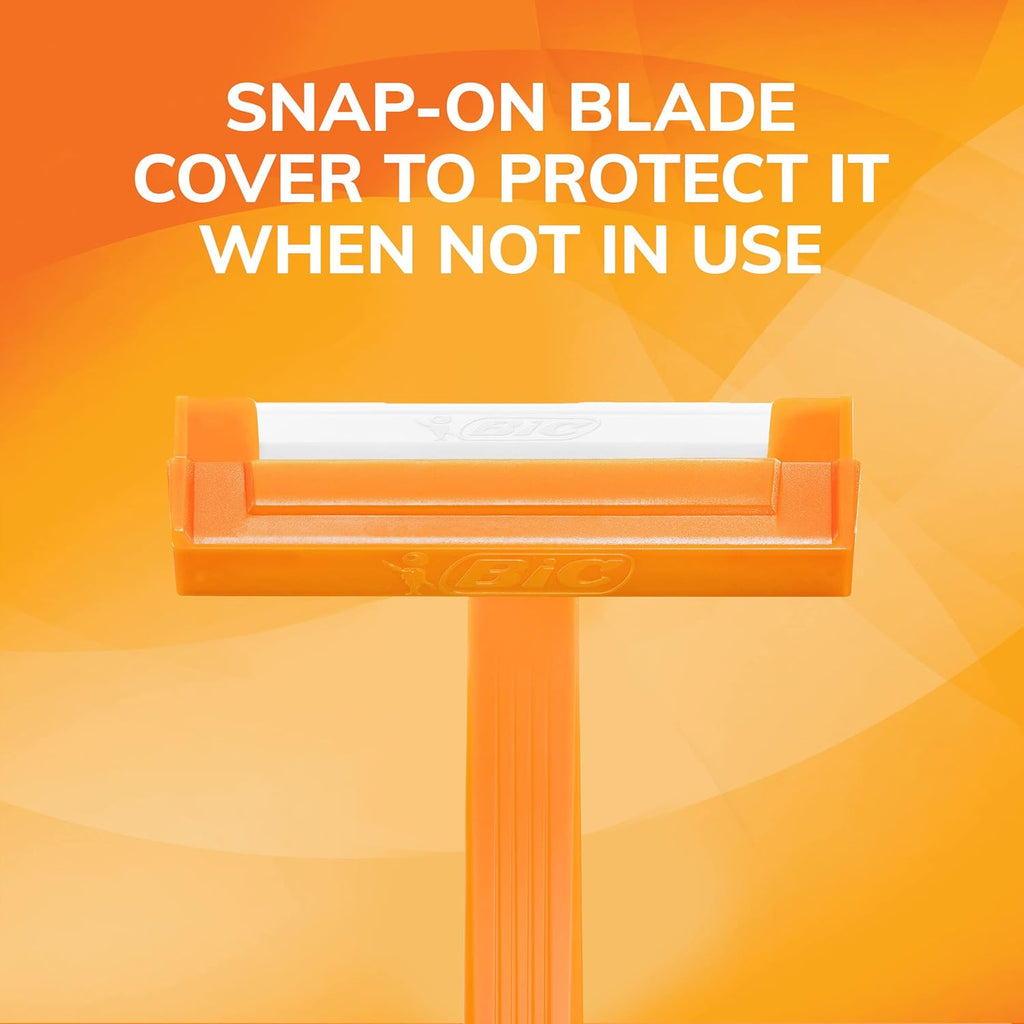 BIC Sensitive Men’s Disposable 1-Blade Razors, Smooth Shave with Lightweight Handle, 52-Pack