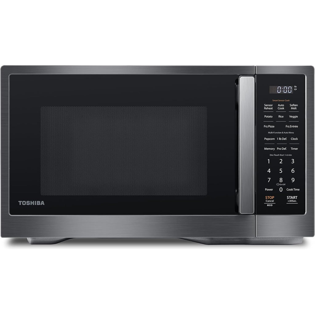 Toshiba Ml4-Em12Pa(Bs) Countertop Microwave Oven With Stylish Design As Kitchen Essentials, Smart Sensor, 13 Auto Menus&Mute Function, 1.2 Cu Ft With 12.4" Turntable, 1000W, Black Stainless Steel