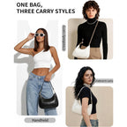 Small Shoulder Bags for Women, mini Purse Vegan Leather Shoulder Bag, Cute Retro Hobo Handbag