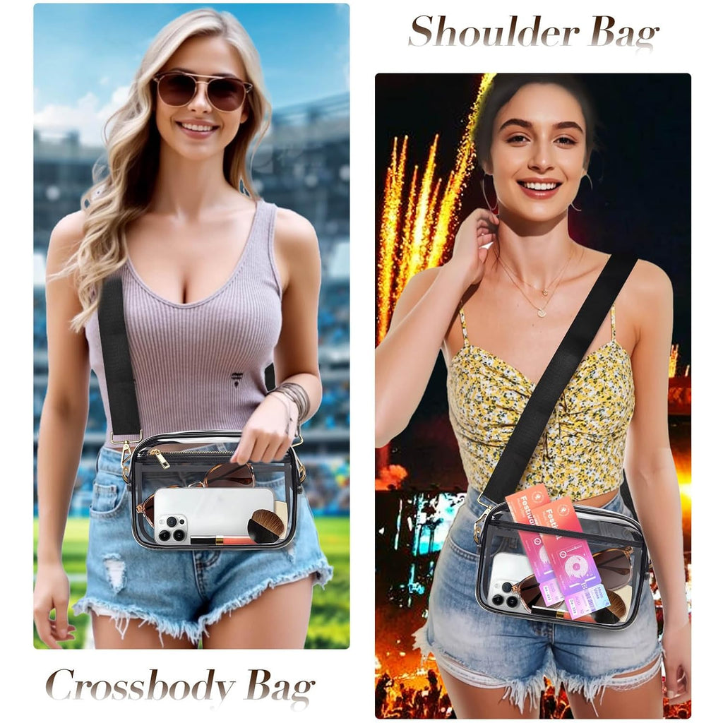 Clear Bag Stadium Approved, Clear Crossbody Bag Purses For Women For Concert, Sports, Festivals