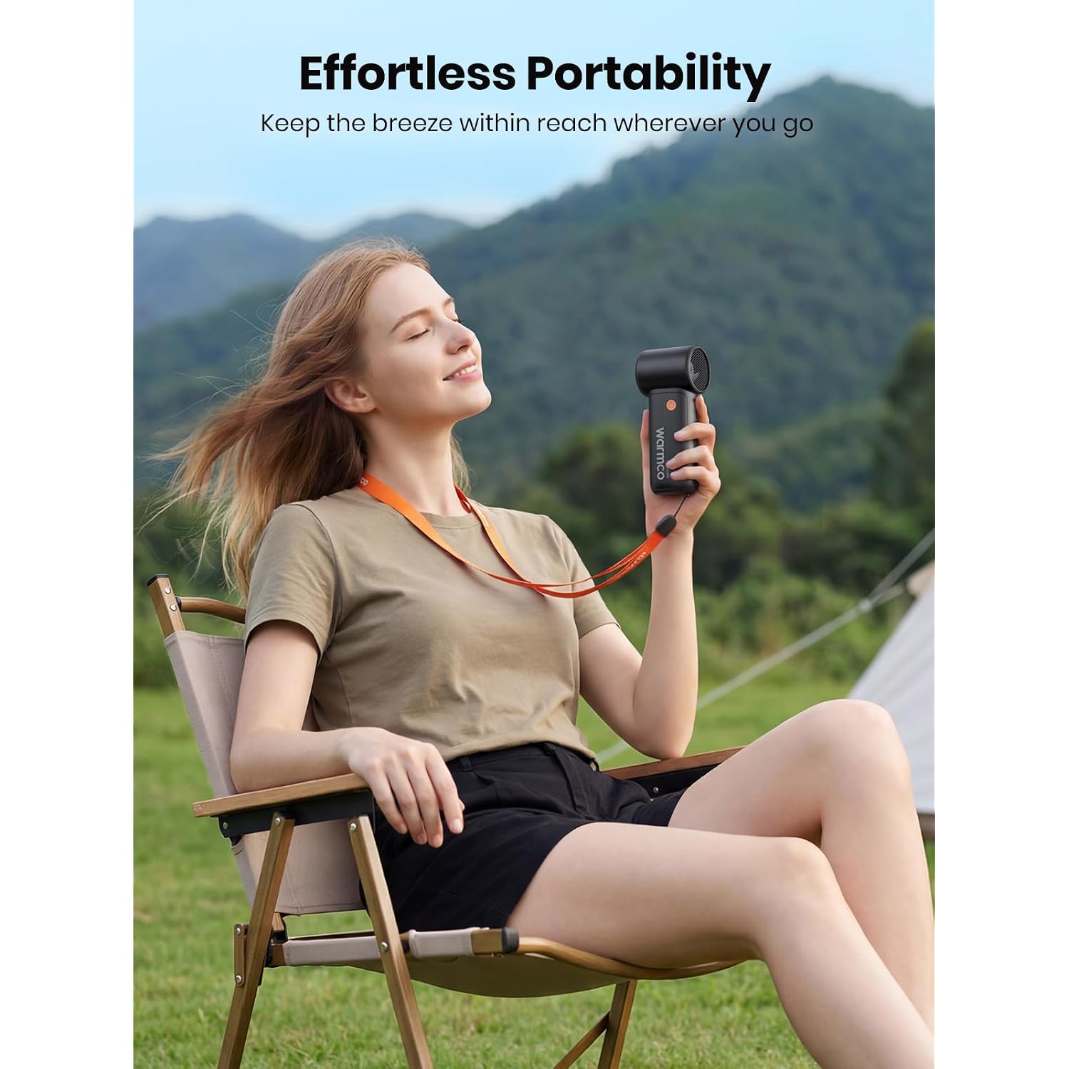 Warmco 10000Mah Turbo Portable Handheld Fan | 36H Runtime, 15000Rpm Motor, 9M/S Airflow, 5 Speeds, Led Display, Usb- C-C Two-Way Charging,Outdoor Travel