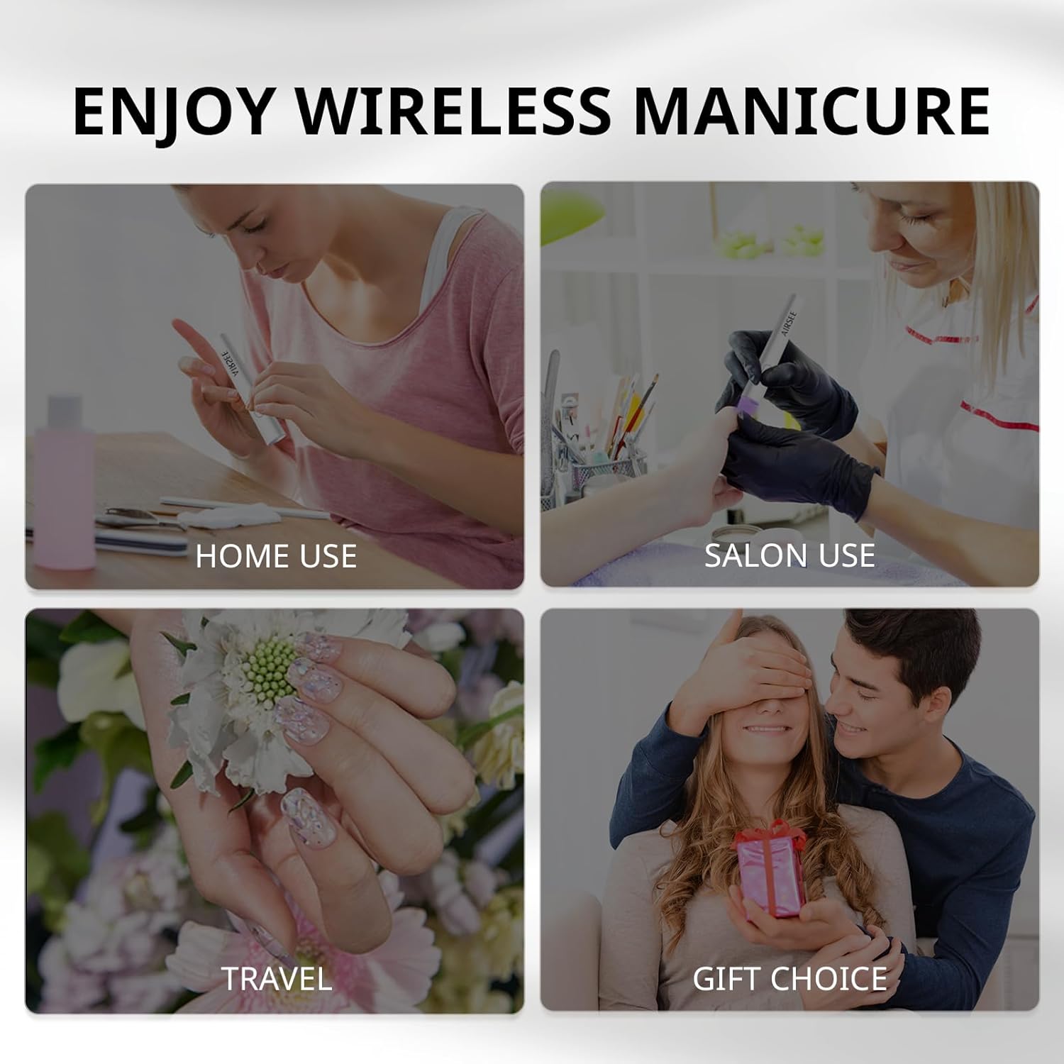 AIRSEE Mini Handheld UV Light with Stand,Portable Rechargeable Nail Lamps,2 Timers for Fast Nail Extension,Rhinestone Glue Decoration,Gel Strips at Home,Travel(Blue)
