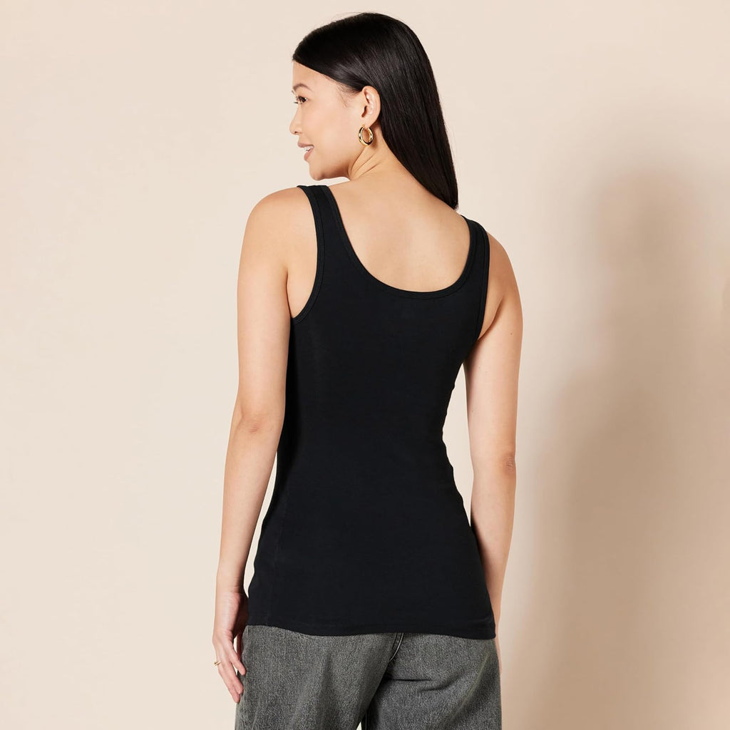 Women's Slim-Fit Scoop Neck Tank Tops, Pack of 4
