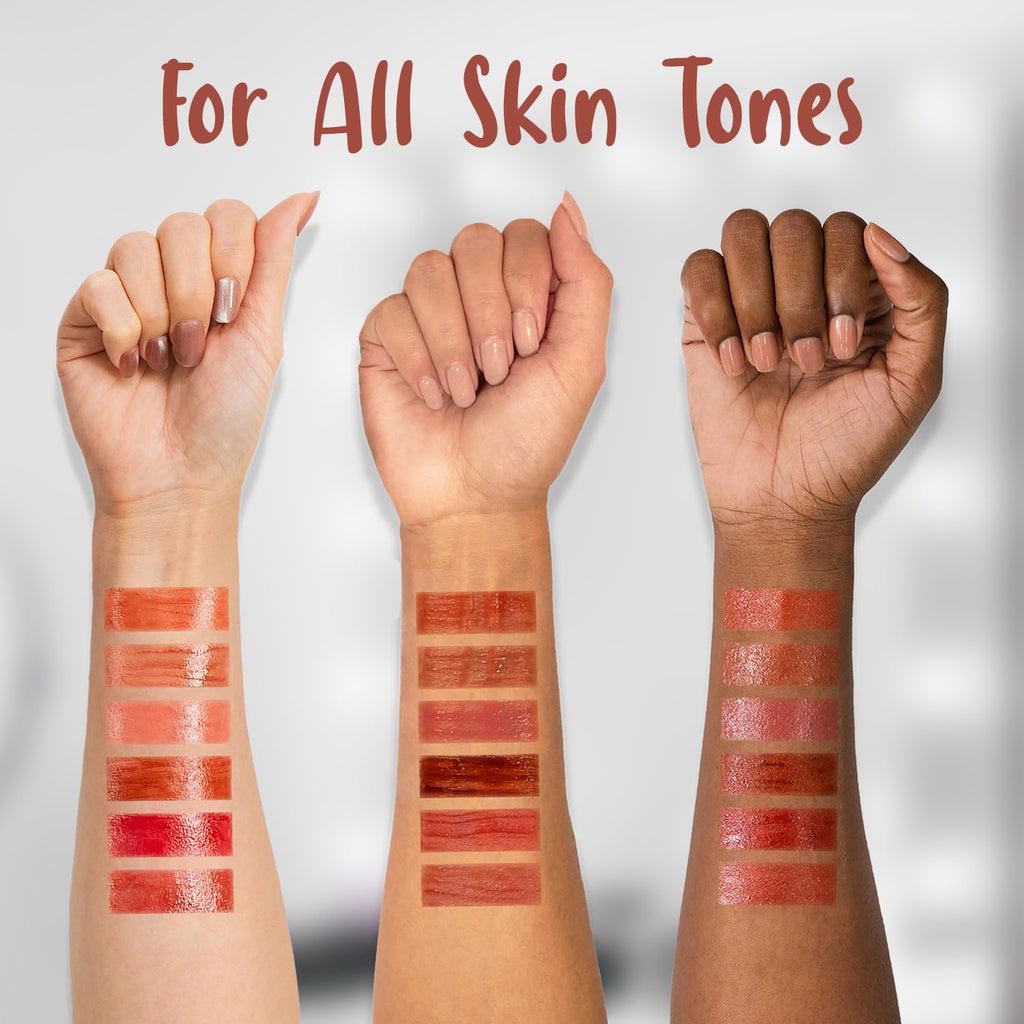 Profusion Cosmetics Lip Glaze Tinted Lip Gloss - Hydrating Lip Stain with Vitamins A & E, Buildable Color, Long Wearing Glossy Finish with Non-Sticky Formula, 7 Stunning Shades (Blackberry Glaze)