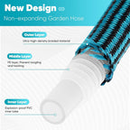 Garden Hose 50Ft, Non-Expanding Water Hose Ultra Lightweight, Kink-Free, Sturdy, Flexible, Abrasion Resistant Hose For Yard, Lawn, Outdoor, Marine And Camper