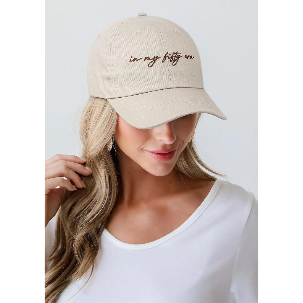 20th 30th 40th 50th Birthday Gifts for Women - Birthday Essential for Her, Women, Sister, Mom, Daughter - in My Era Hat Beige