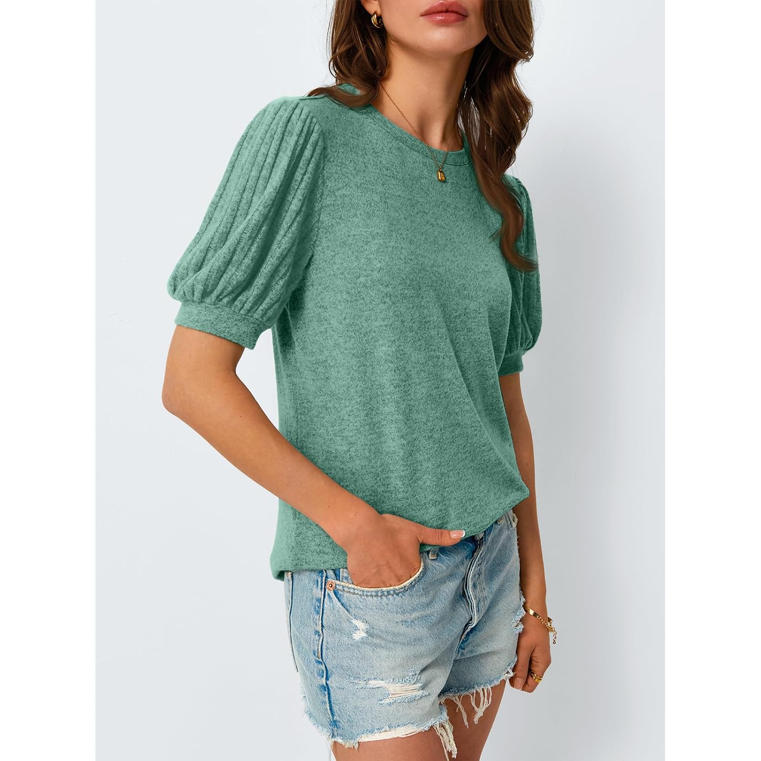 Automet Womens Summer Short Sleeve Sweater Dressy Business Casual Blouses 2026