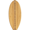 Totally Bamboo Lil Surfer Small Surfboard Cutting Board And Charcuterie Board, Bamboo Serving Platter With Wall Hang Tie, 14.5" X 6"