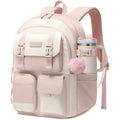 Lovevook School Backpack For Teen Girls,Student Backpack Purse For 8-16 Teenage,Cute Kid Bookbag With Large Cup Holder