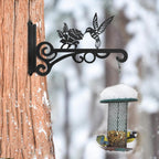 2-Pack 10 Inch Aesthetic Plant Hangers Outdoor – Metal Hanging Plant Bracket With Beautiful Hummingbird Pattern – Heavy Duty Plant Hooks For Hanging Plants, Bird Feeder, Wind Chime, Lantern
