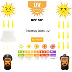 Bucket Hat for Women Men, Reversible Cotton Summer Sun Beach Cap Solid Color Style White