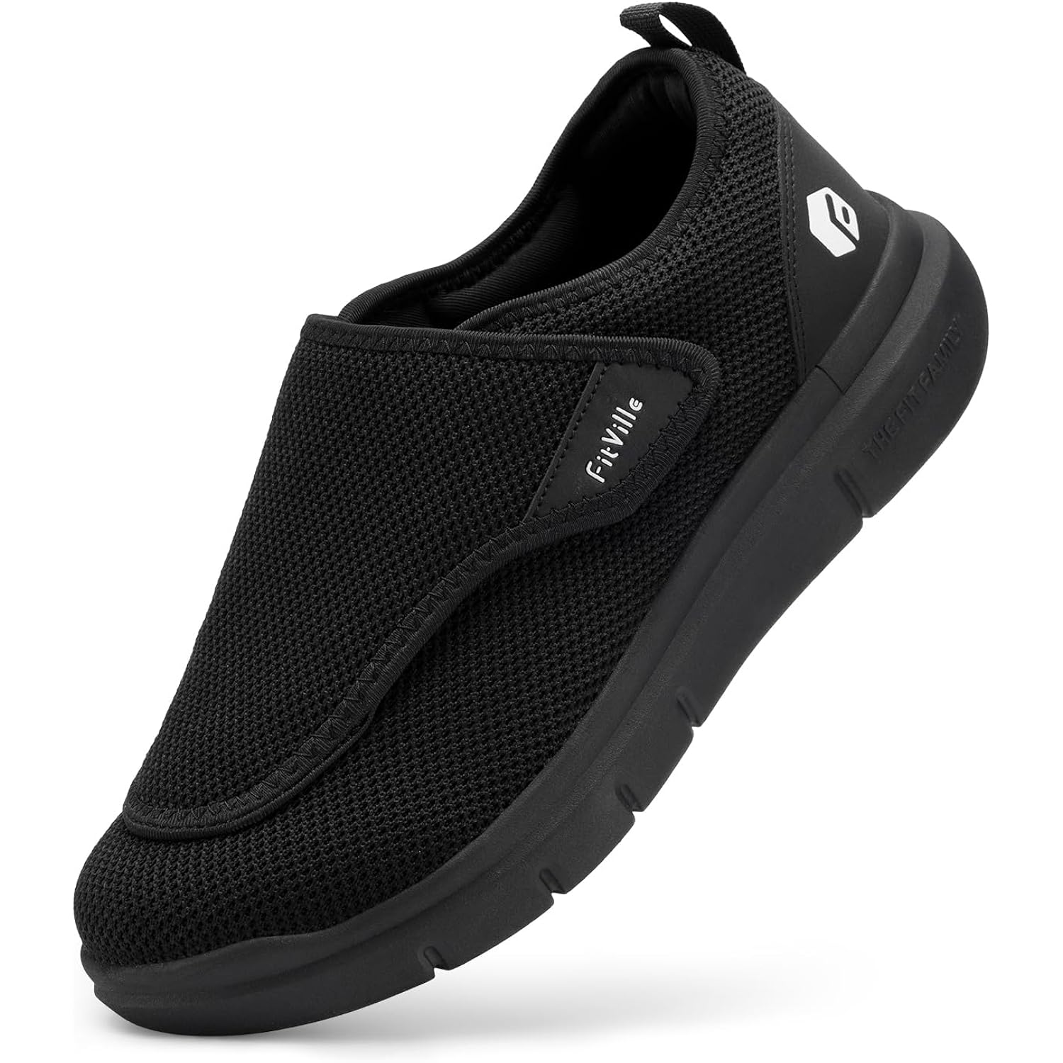 Fitville Diabetic Shoes For Men Extra Wide Slip-On Shoes For Swollen Feet Adjustable Walking Shoes For Elderly Foot Pain Relief Neuropathy - Easytop Wings