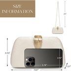 SWEETV CHUNLI Glitter Clutch Purses for Women Elegant Evening Bag for Parties, Weddings, and Formal Events
