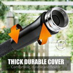 Garden Hose 100Feet, Water Hose With 10 Function Hose Nozzle, Non-Expandable Hose, Tough & Flexible, Lightweight, Crush Resistant Fittings, Kink & Tangle Free, Rust Proof For Watering