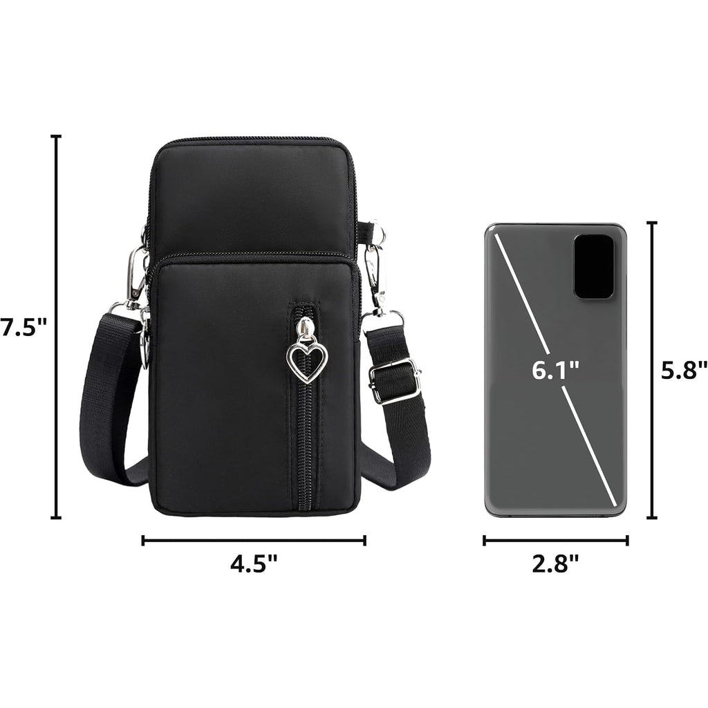 Small Crossbody Bag For Women - Mini Phone Purses With Crossbody Strap And Wallet - Nylon Arm Bag