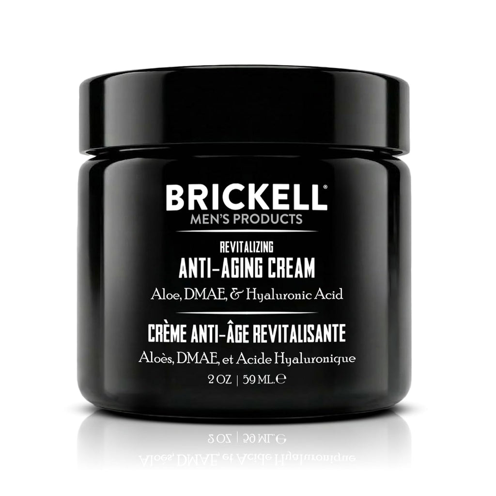 Brickell Men'S Revitalizing Anti-Aging Cream For Men, Anti Wrinkle Night Face Cream To Reduce Fine Lines And Wrinkles, With Vitamin E, Jojoba Oil, And Hyaluronic Acid, 2 Ounce, Scented