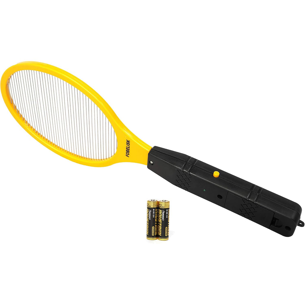 Electric Fly Swatter Racket For Mosquito And Flying Insect Control | Portable Design, Indoor/Outdoor Use, Camping Ready, Instant Bug Zapping, Includes 22 Aa Batteries, Non-Slip Grip