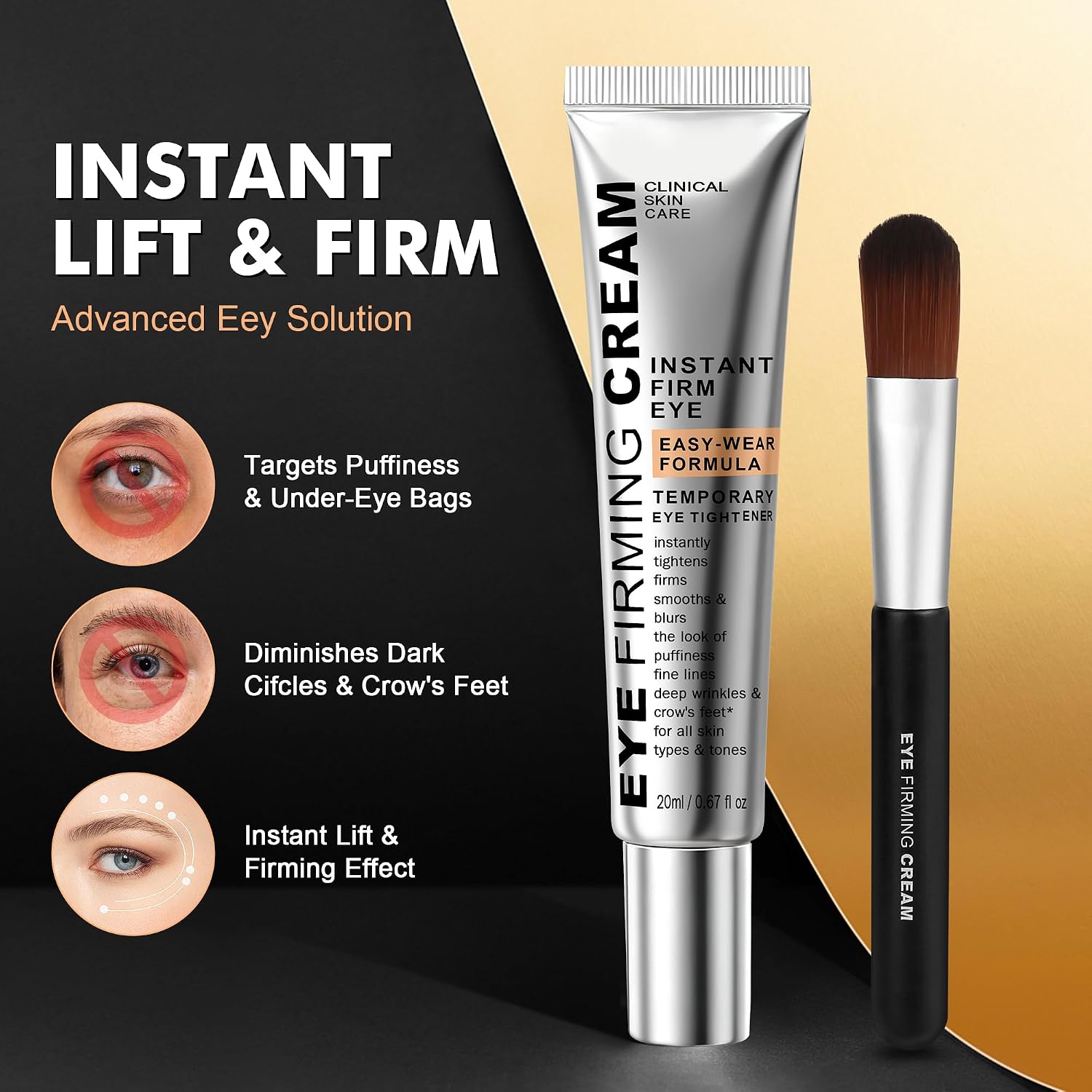 Kkp Perfection Eye Tightener With Brush, Instant Firming Formula #526589 (20Ml)