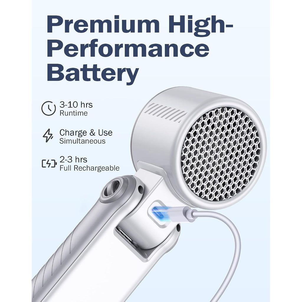 Portable Handheld Fan With Semiconductor Ice Cooling, [Instant Ice Relief], 4000Mah Rechargeable Mini Personal Fan, 5 Speeds, Quiet Usb Travel Fan For Outdoor, Commuting, Summer Heat
