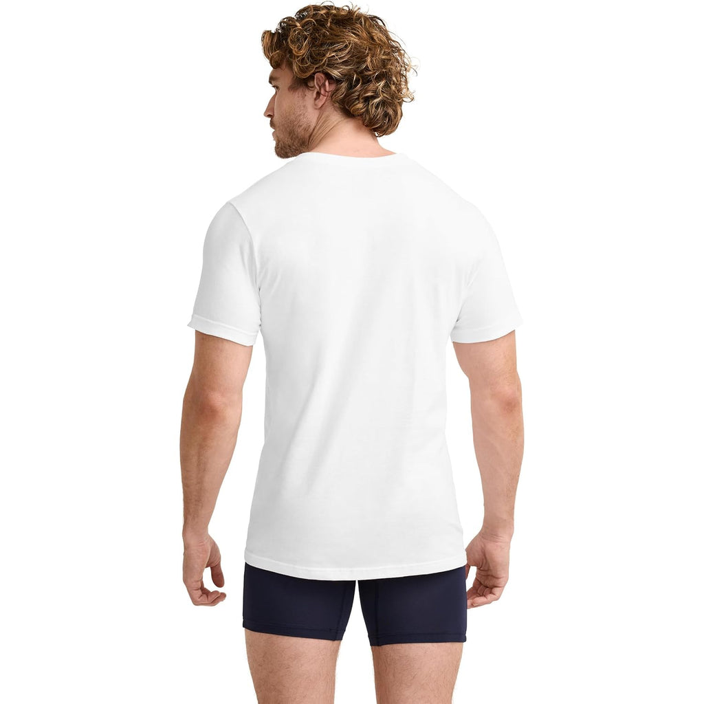Jockey Big & Tall Classic V-Neck Undershirt- 6 Pack - 100% Cotton T-Shirts For Men