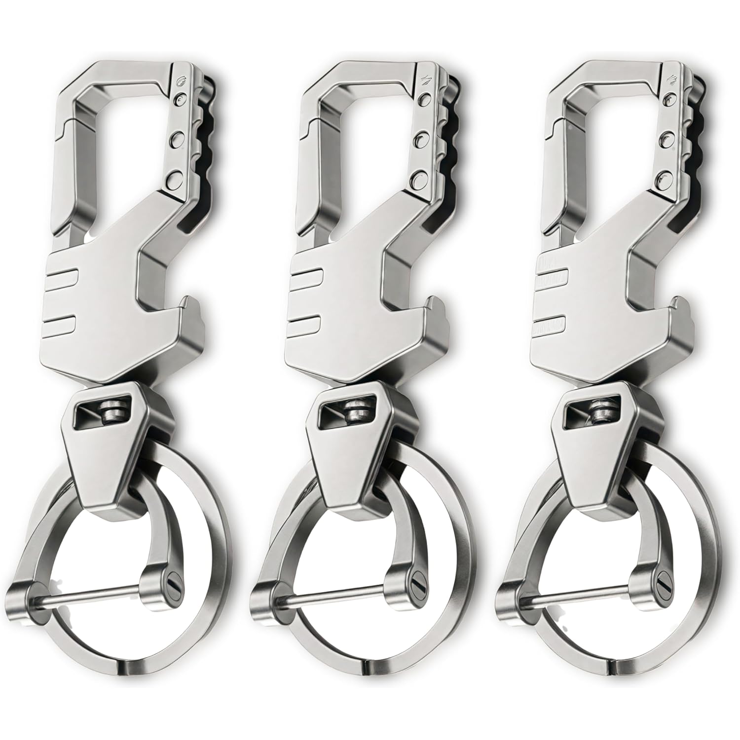 3pcs Heavy Duty Keychain Opener with 2 Keyrings Car Keychains, Multifunctional Toolbox for Men,Car Keychains