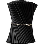 7.75" Plastic Straws (500 Count), Disposable Straws - Made For Standard 16Oz Glass (Black)